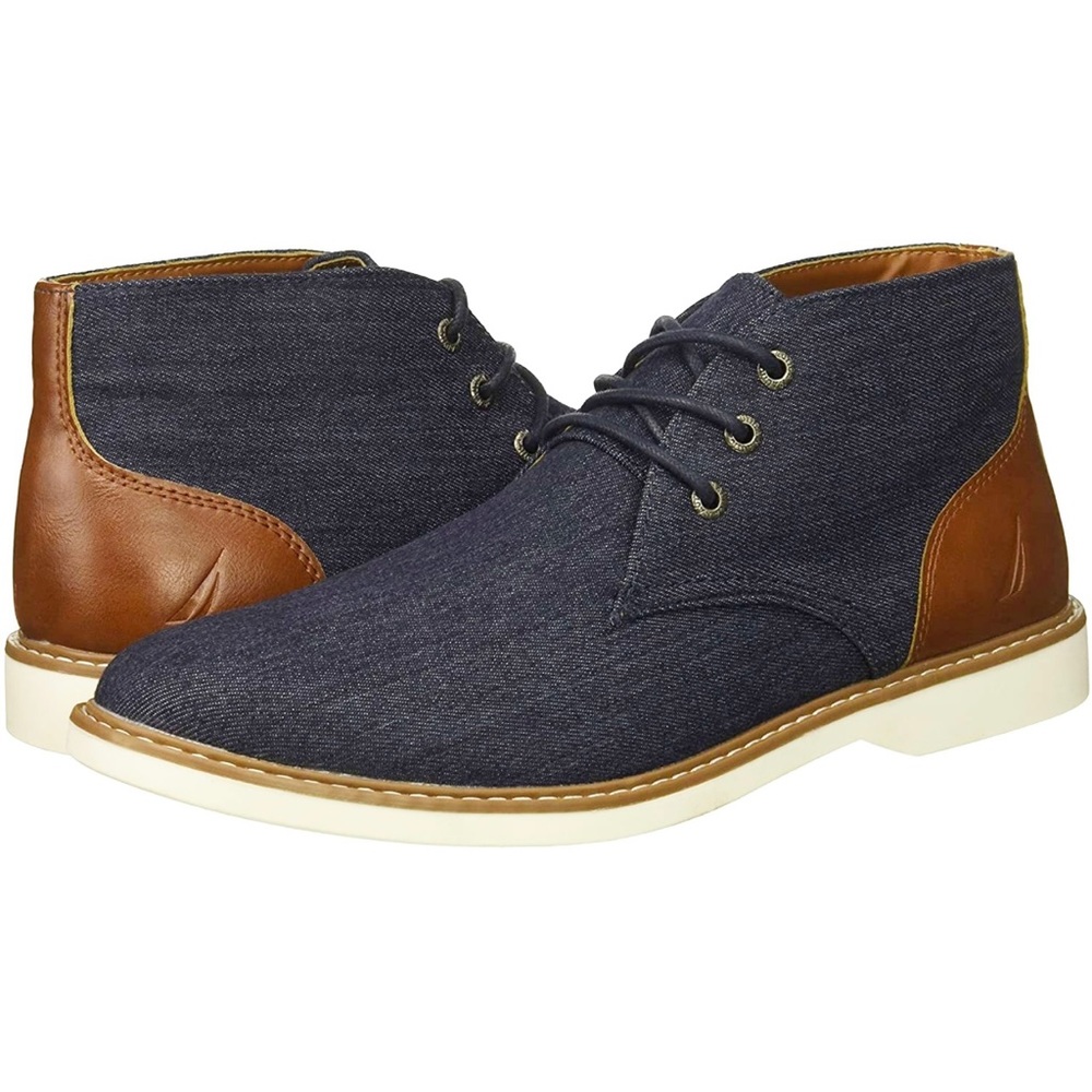 Nautica "Burgee" Denim Ankle Chukka Boots Men’s Size 9.5
